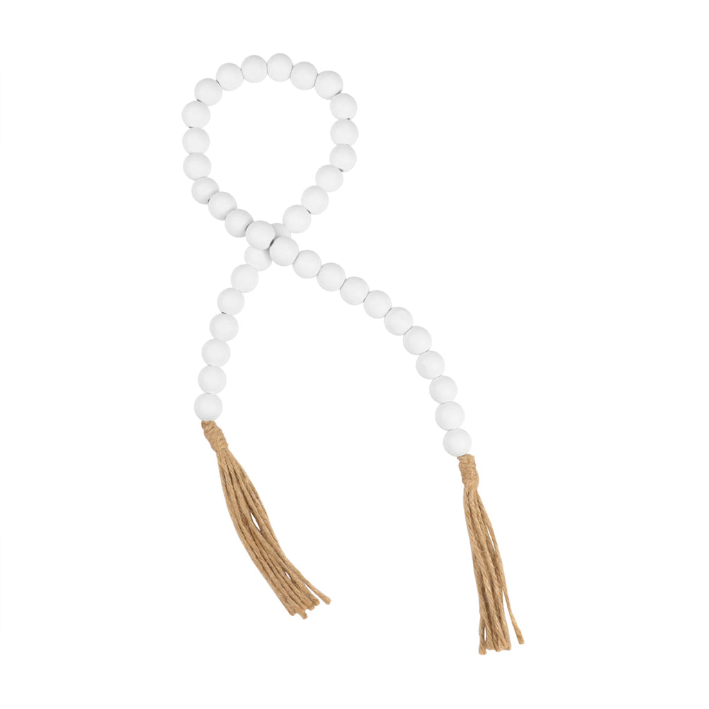 SW-1390 - *White Beaded Tassel