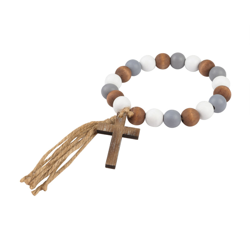 SW-1394 - Wood Beaded Cross