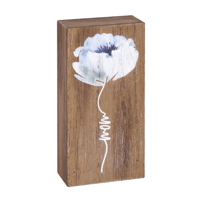 SW-1419 - Mom Blue Flower Block