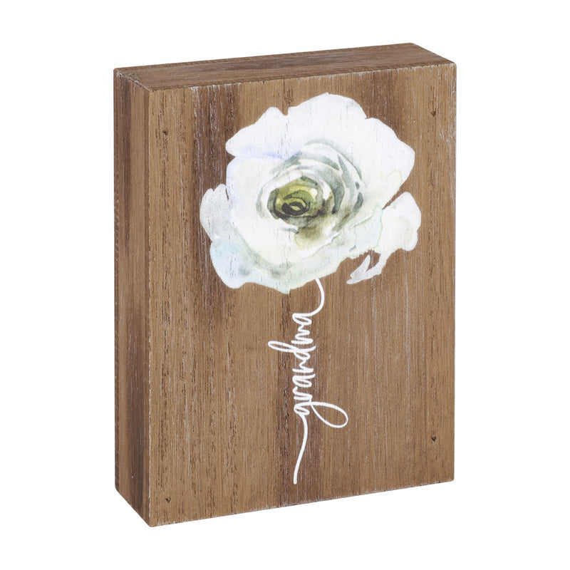 Grandma White Flower Block