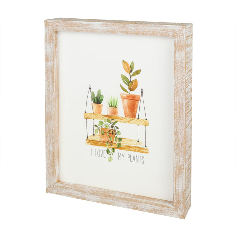 SW-1481 - Love Plants Framed Sign