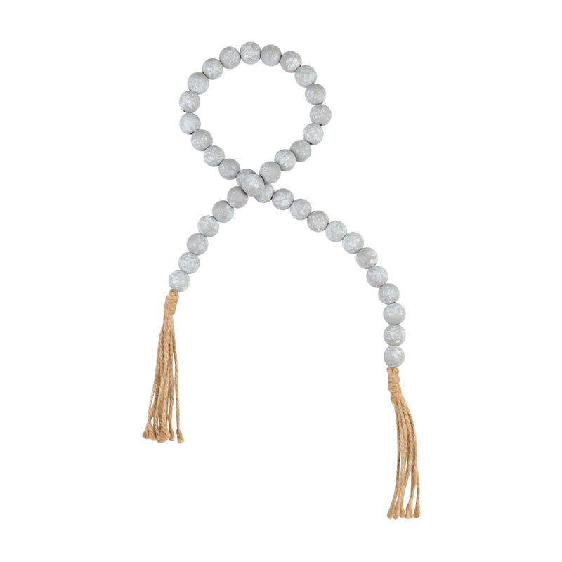 SW-1561 - Gray Beaded Tassel