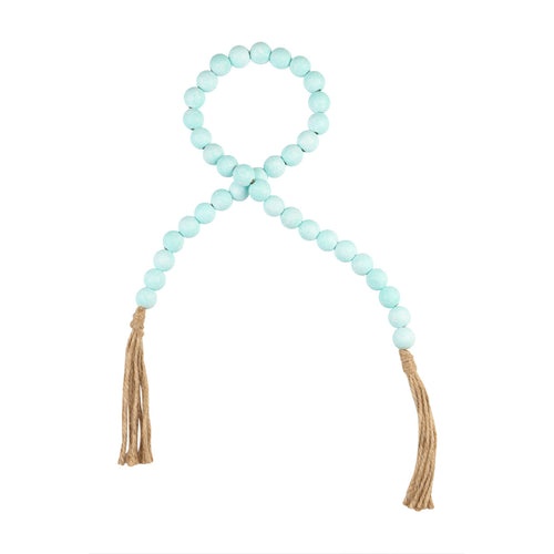 Blue Beaded Tassel