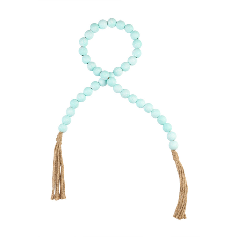 SW-1566 - Blue Beaded Tassel