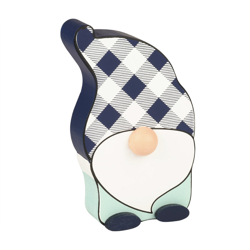 Navy Check Hat Gnome