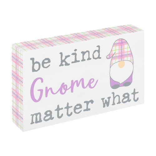 Kind Gnome Plaid Block