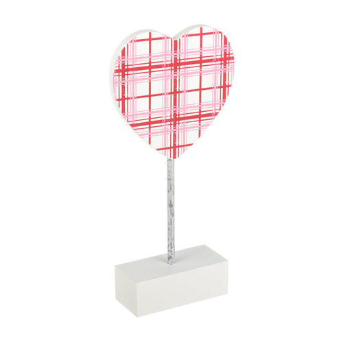 Vday Plaid Heart on Base
