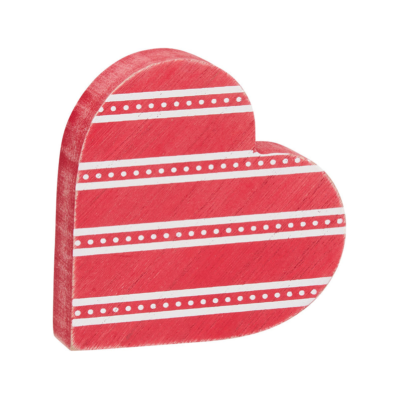 SW-1927 - Red White Striped Heart