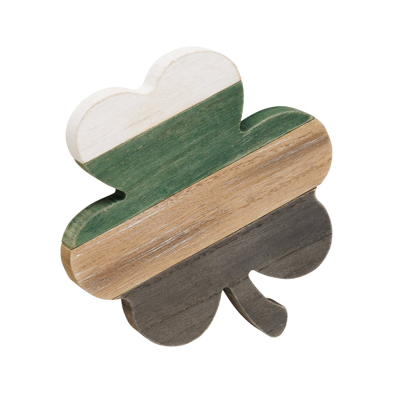 SW-2025 - Lrg. Green/Wood Plank Clover