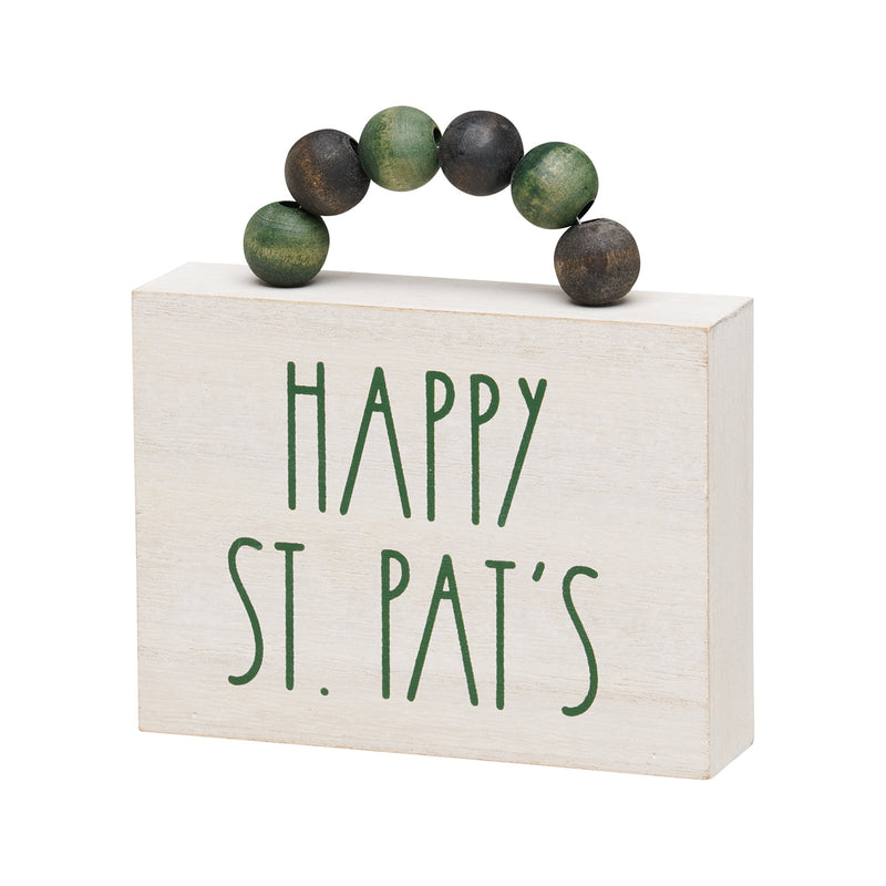 SW-2036 - Happy St. Pat's Beaded Block