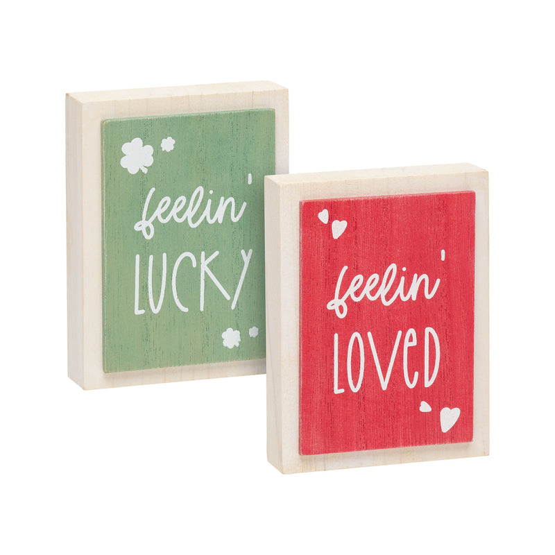 SW-2063 - Lucky/Loved 3D Block (Reversible)