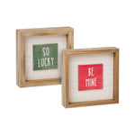 SW-2073 - Lucky/Mine Framed Sign (Reversible)