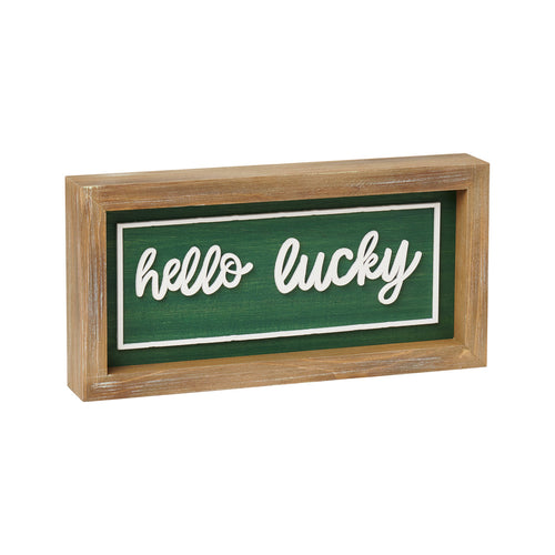 SW-2075 - Lucky/Love Framed Sign (Reversible)