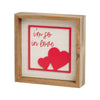 SW-2076 - So Lucky/In Love Framed Sign (Reversible)