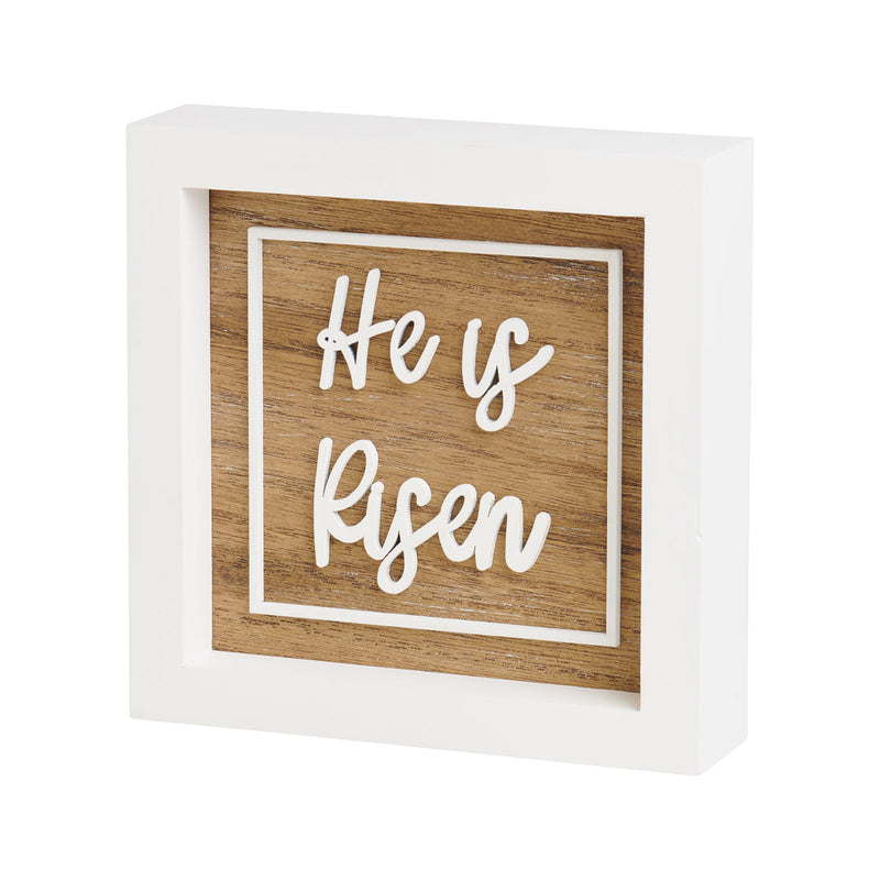 SW-2258 - Risen/Pray Framed Sign (Reversible)