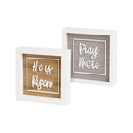 SW-2258 - Risen/Pray Framed Sign (Reversible)