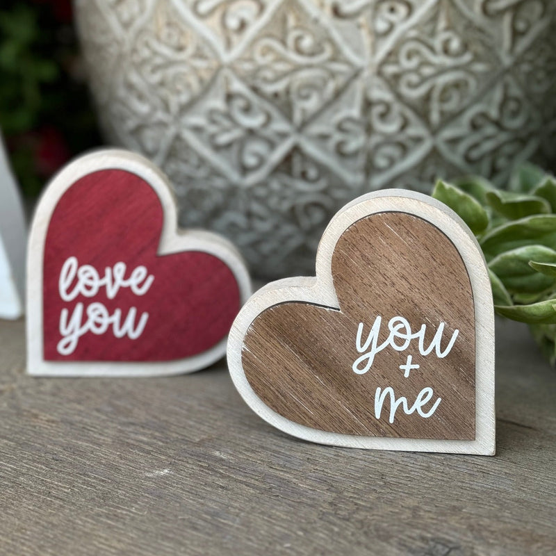 SW-3033 - Love/You + Me 3D Heart (Reversible)