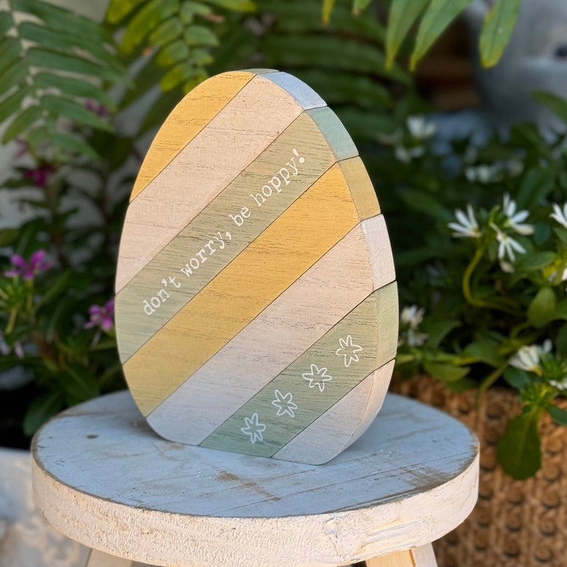Lrg. Be Hoppy Plank Egg