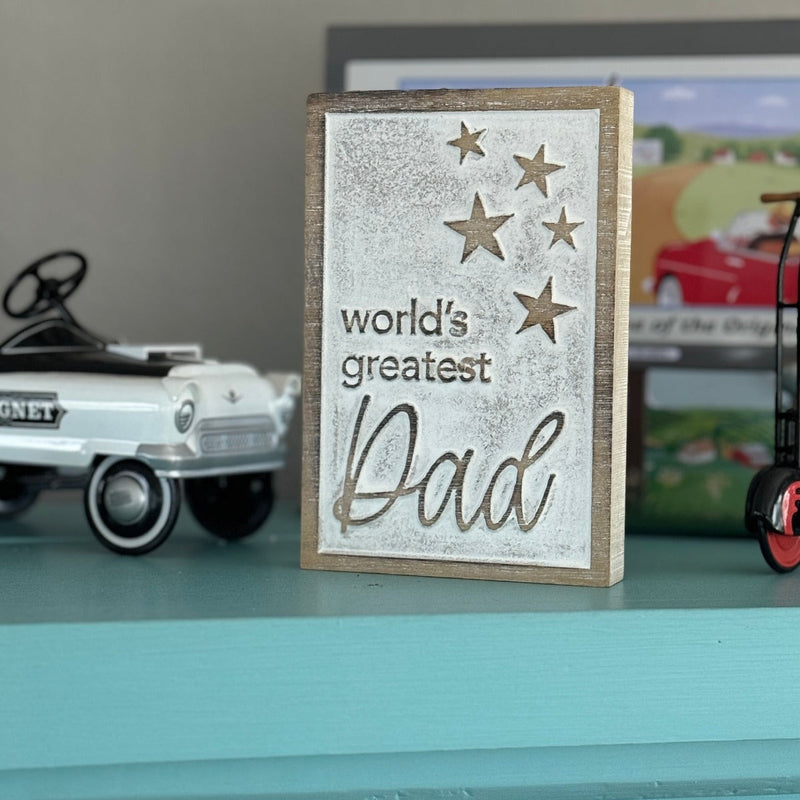 SW-3162 - Greatest Dad Carved Block