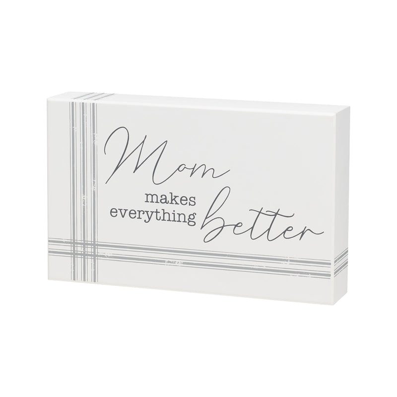 Mom Makes Striped Box Sign