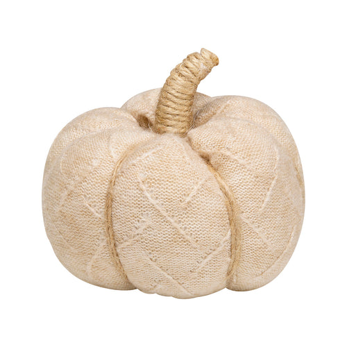 Sm. Tan Diamond Fabric Pumpkin 