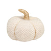 Sm. Cream Fuzzy Fabric Pumpkin 