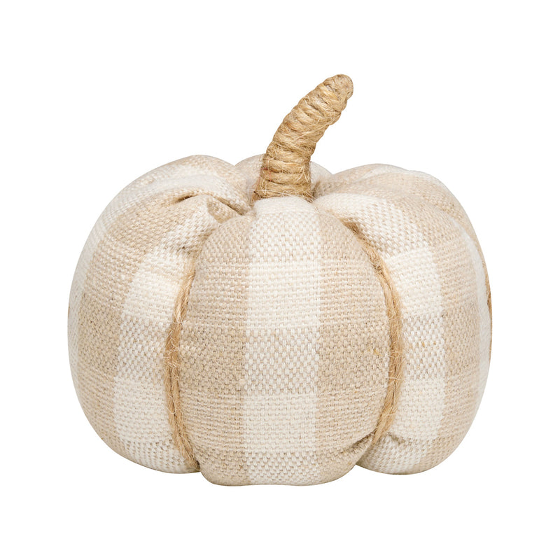 CF-3141 - Sm. Tan Check Fabric Pumpkin (DUE IN JUNE)