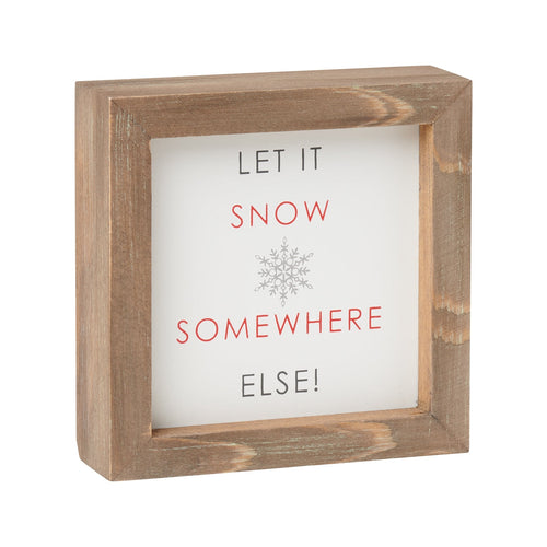 Let It Snow Framed Sign