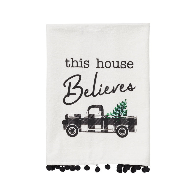 Believes BW Truck Tea Towel