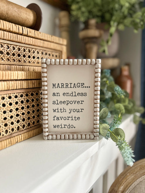 PS-8148 - Marriage Beaded Box Sign