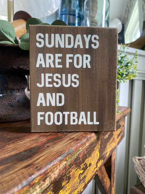 CA-4509 - Jesus and Football Box Sign