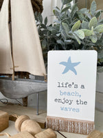 PS-7868 - Enjoy Waves Tabletop Sign