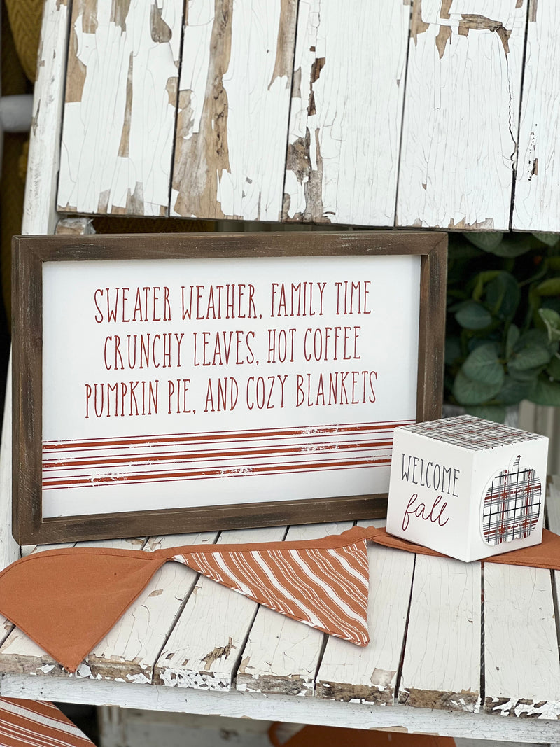 CA-4395 - *Fall Sayings OW Framed Sign