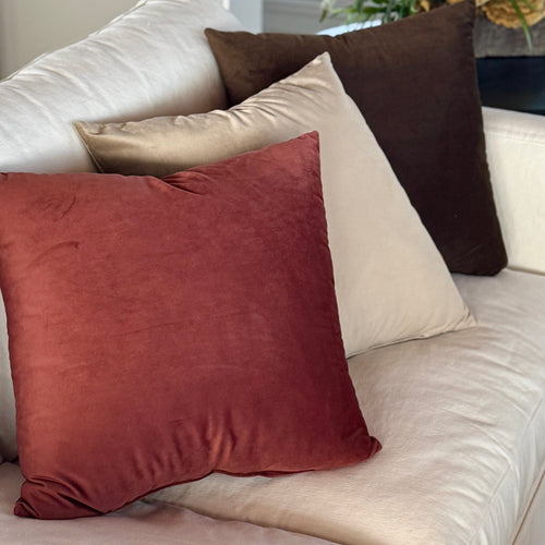 CF-3494 - Nutmeg Velvet 20x20 Pilllow (DUE IN SEPT)