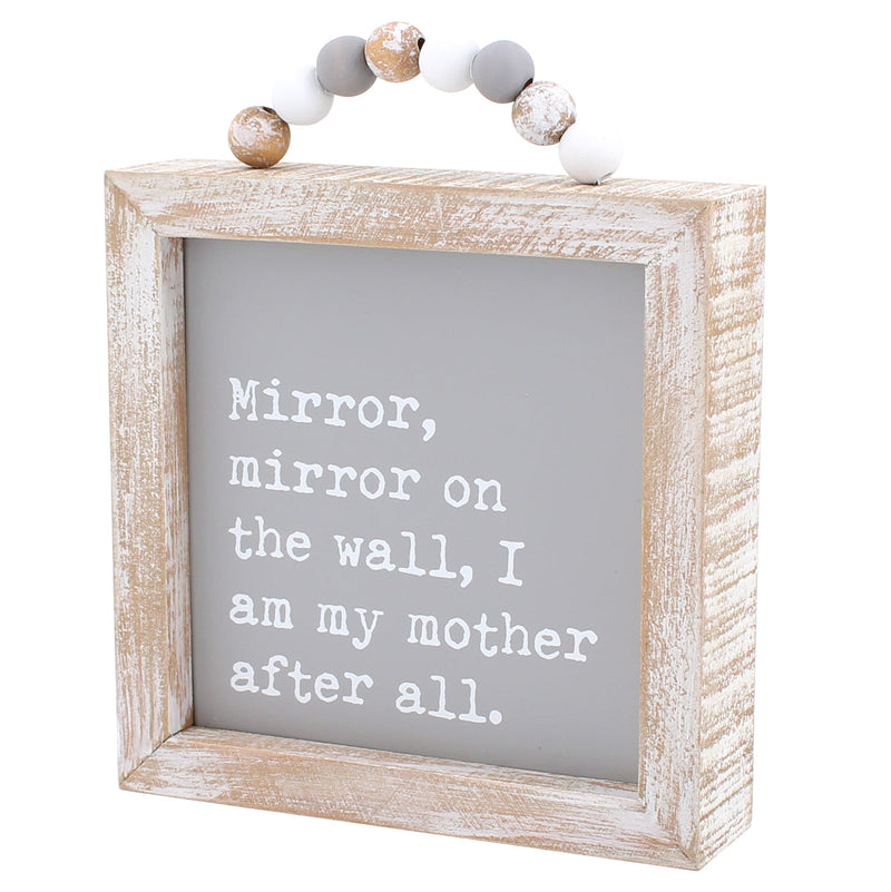 CA-3730 - Mother After All Framed Sign w/ Beads