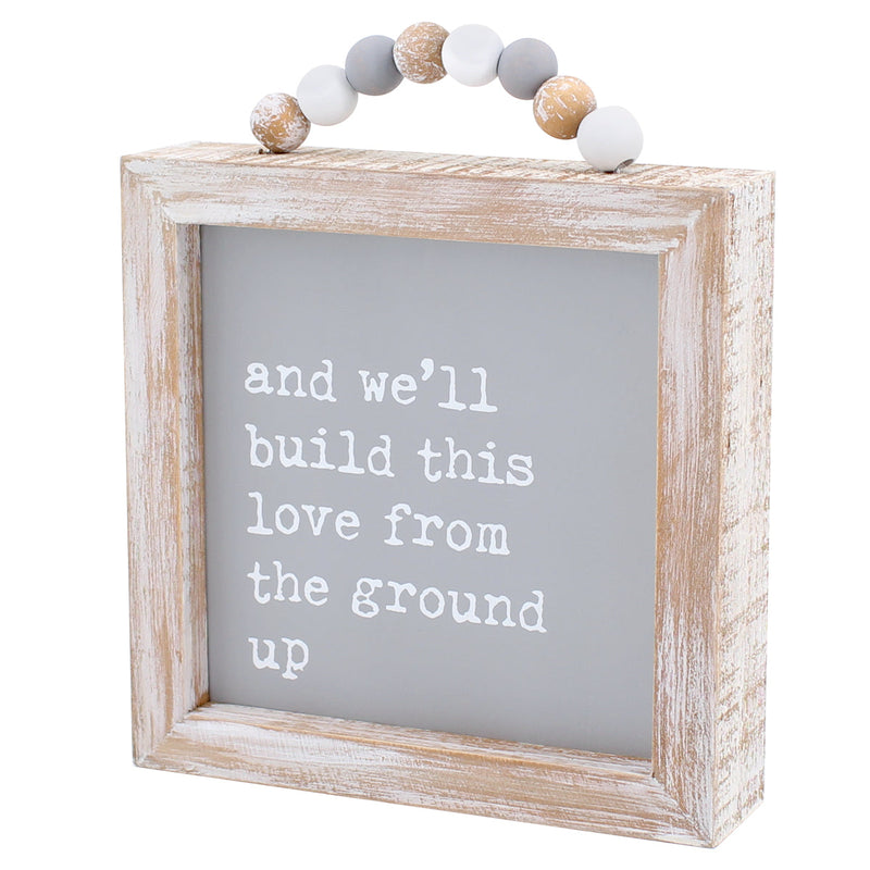 CA-3777 - Build Love Framed Sign w/ Beads