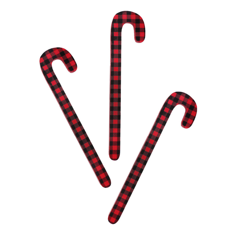CA-4102 - RB Check Candy Cane Ornies, Set of 3
