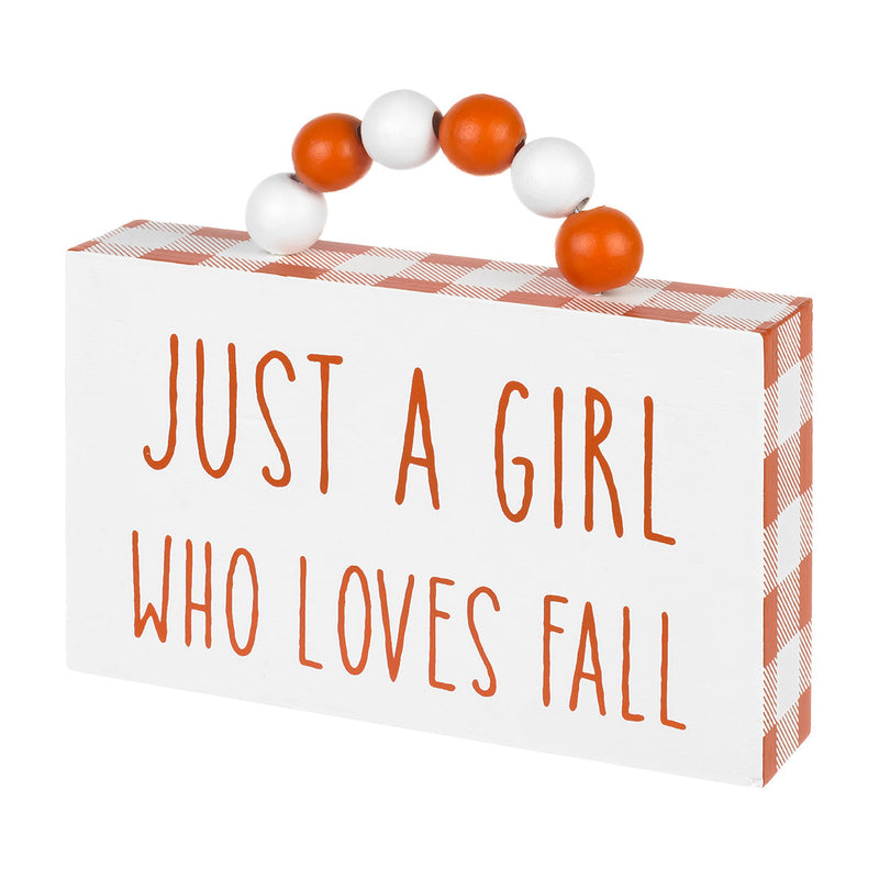 CA-4398 - Loves Fall OW Box Sign w/ Beads