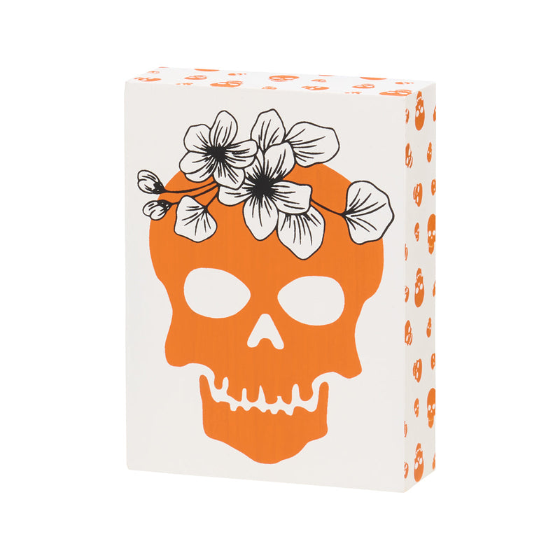 CA-4834 - Floral Skull Block