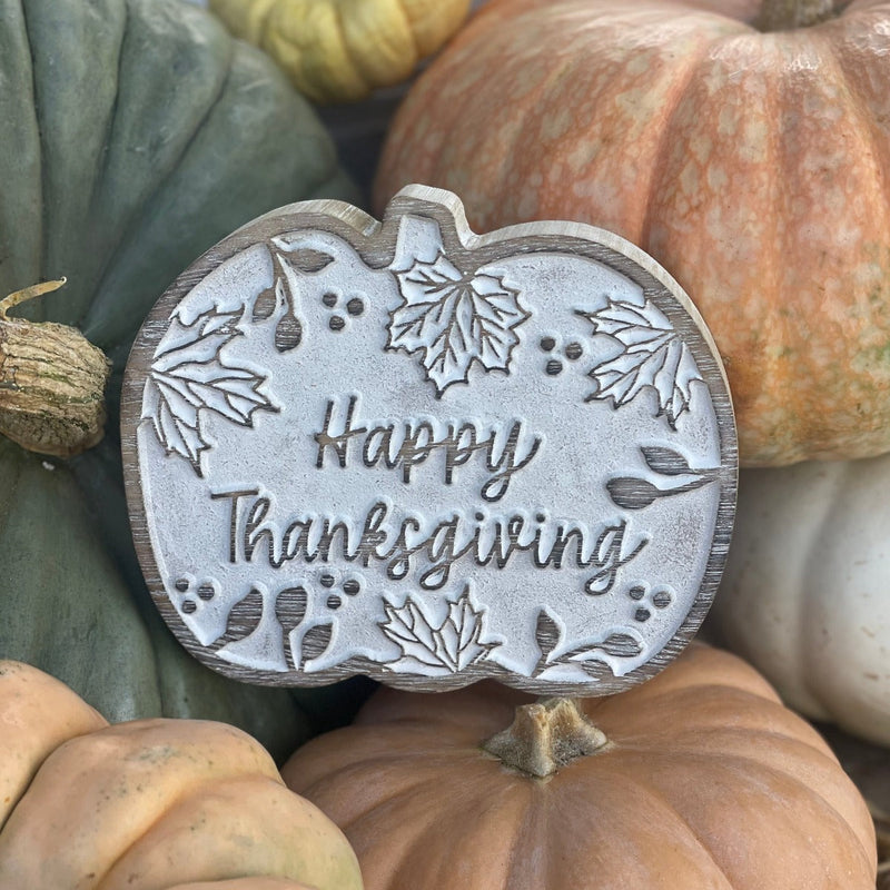 CA-5163 - Thanksgiving Pattern Carved Pumpkin