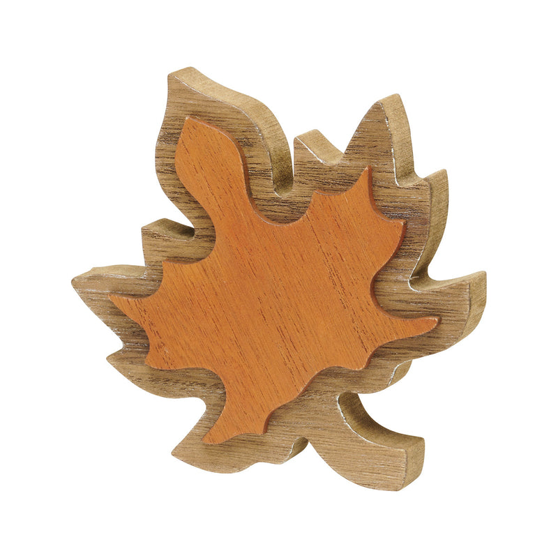 CA-5184 - Orange/Wood 3D Leaf
