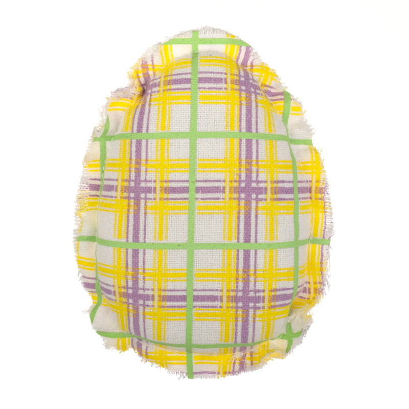 CF-2592 - *Yellow Plaid Fabric Egg