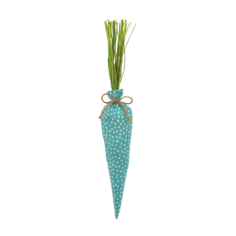 CF-2669 - Lrg. Teal Dotted Fabric Carrot