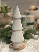 CL-2440 - White Distressed Wood Carved Tree
