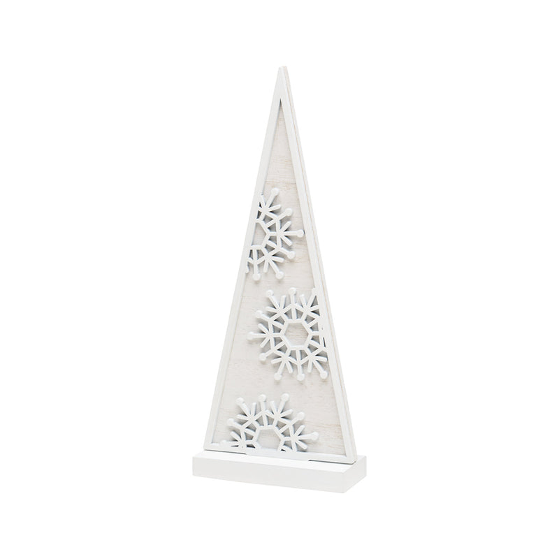 FR-3532 - White Snowflake Laser Tree