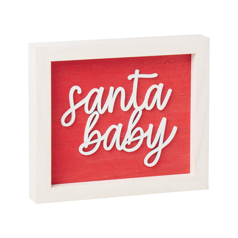 FR-3543 - Santa Baby Framed Sign