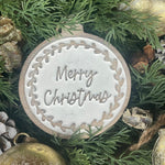 FR-3640 - Merry Christmas Carved Ornie