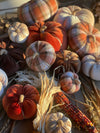 CF-3174 - XL Autumn Plaid Fabric Pumpkin