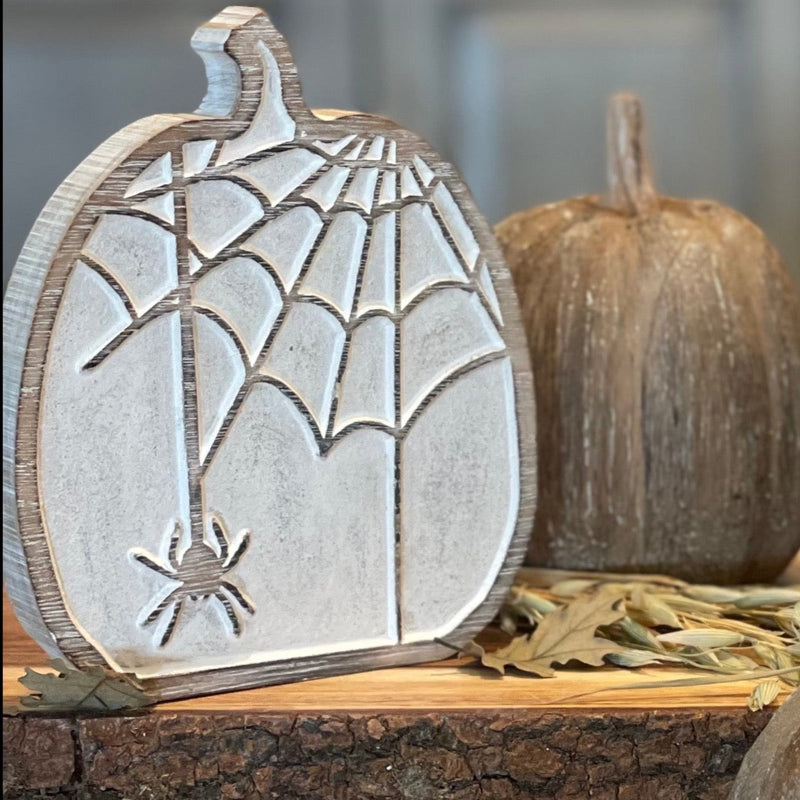 CA-5103 - Spiderweb Carved Pumpkin