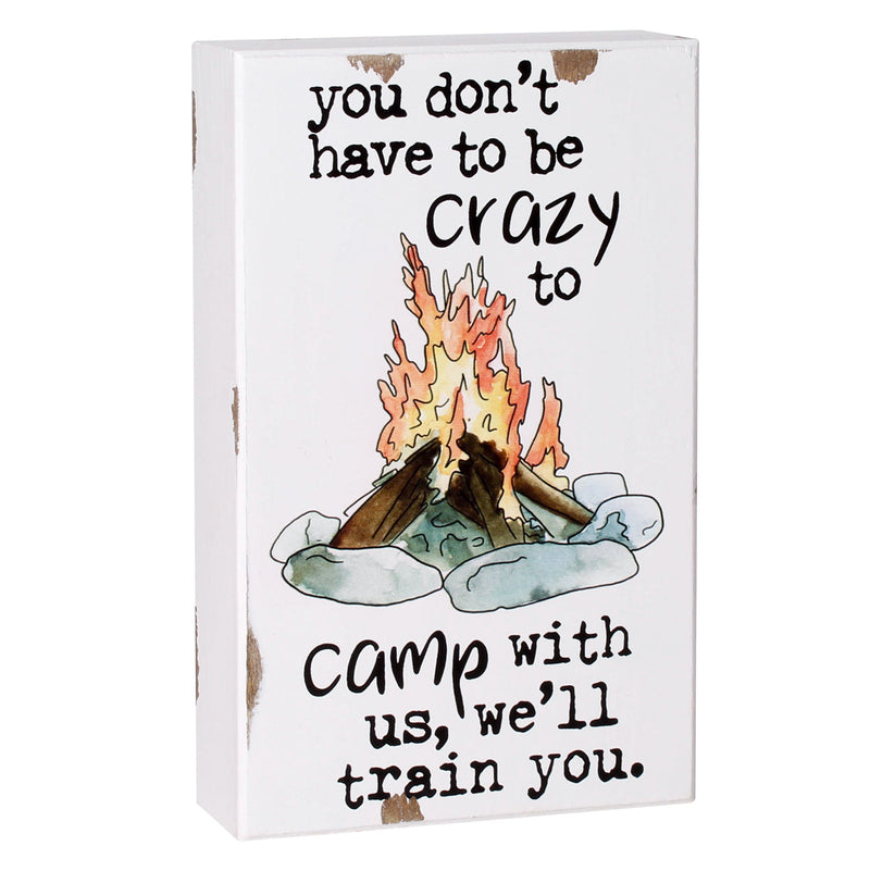 PS-7784 - Crazy to Camp Box Sign
